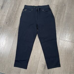 Lauren Ralph Lauren Ankle Jeans High Rise Size 8 petite Navy blue